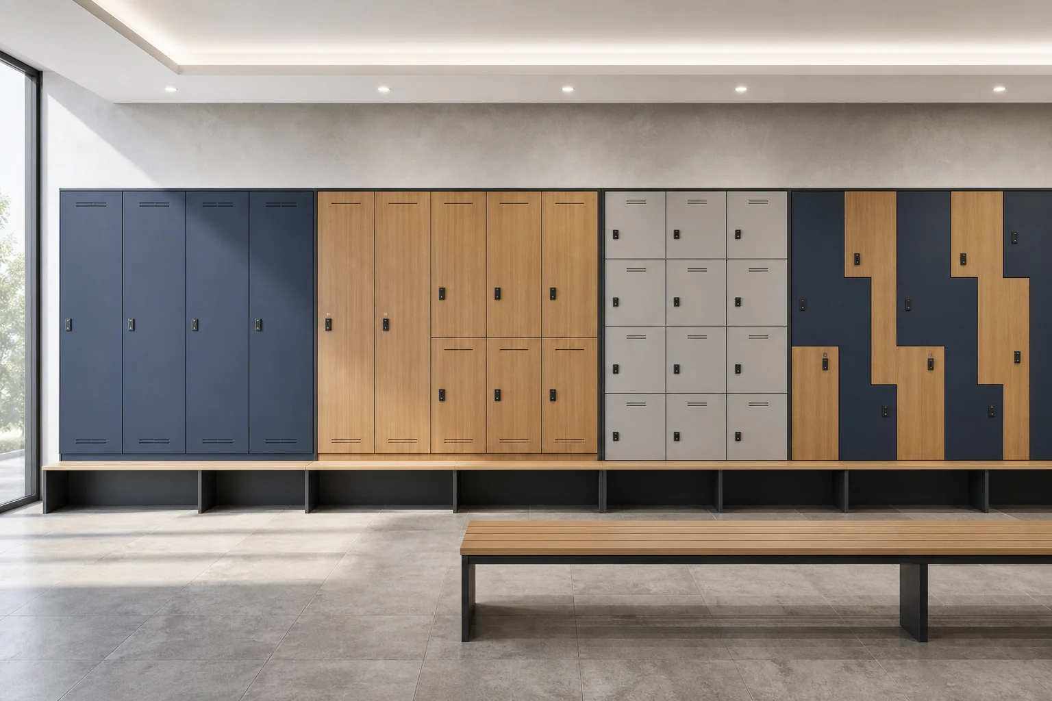 Bathroom and Changing Room Lockers shown in a commercial project context