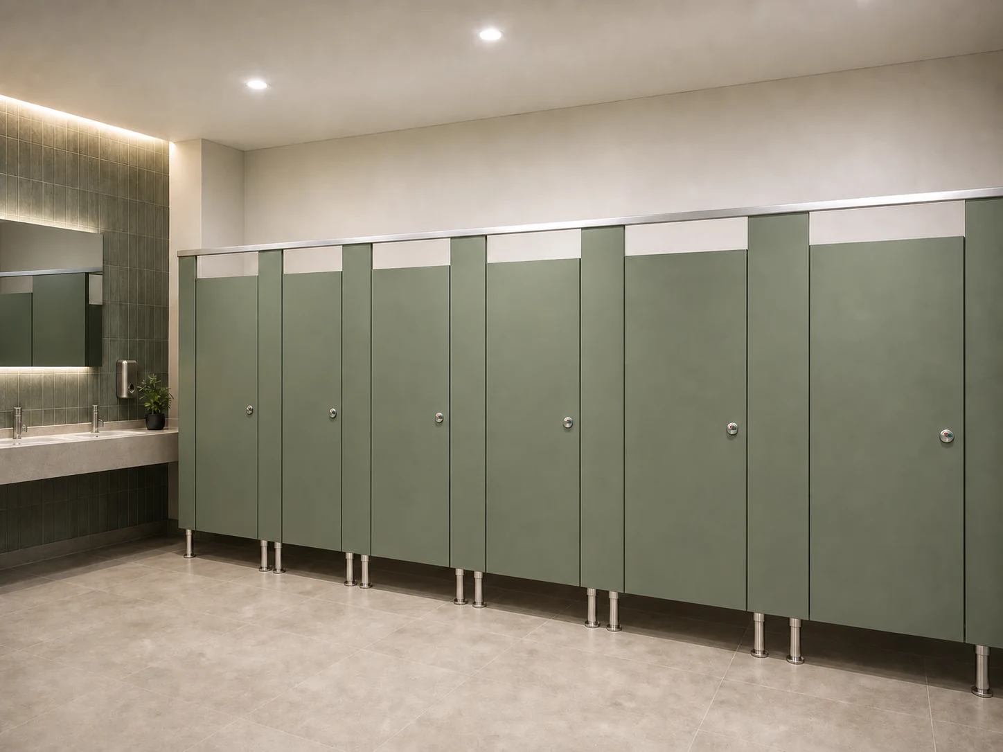 Shopping malls commercial toilet cubicle illustration